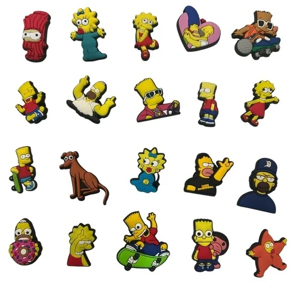 THE SIMPSONS JIBBITZ CROC SHOE CHARM SET OF 20 - Picture 2 of 2